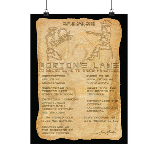 Matte Vertical Poster - Morton's Laws Manifesto